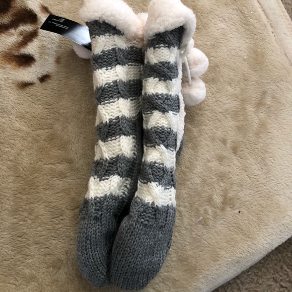 WOMEN’S SLIPPER SOCKS NON SKID SLIP THICK WARM NEW - Picture 3 of 3